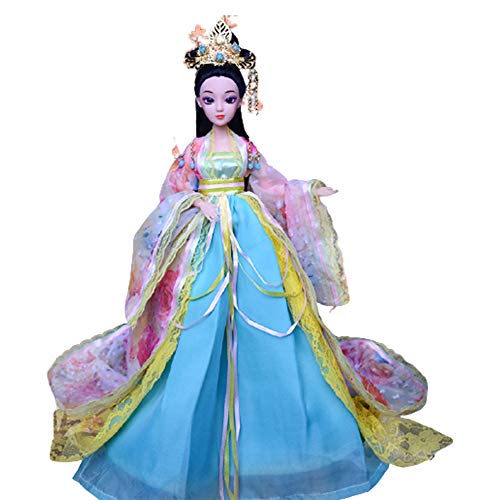 Wangjia Muñeca de Princesa China para niñas Hanfu Muñecas para niñas Princesa de Hadas Muñeca Oriental Decoración de Juguete con Hermosos Vestidos y Peinados únicos niñas