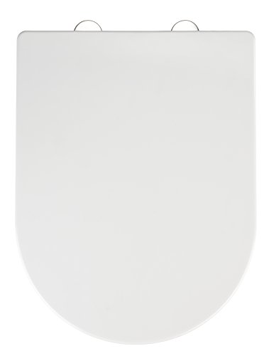 Wenko Calla Fix-Clip Asiento de Inodoro, Thermoplast, Blanco, 47x35.5x3 cm