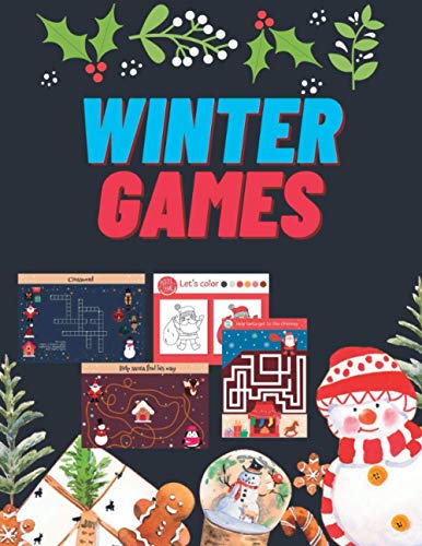 Winter games: 100 full color activity book for children's