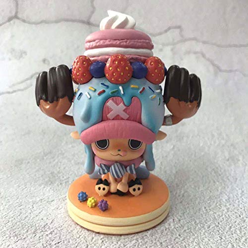 WISHVYQ One Piece One Piece Anime Model 15th Anniversary Tony Tony Chopper Biscuit Cake Versión Decoración Escultura Muñeca Modelo Estatua Juguete Altura 11cm