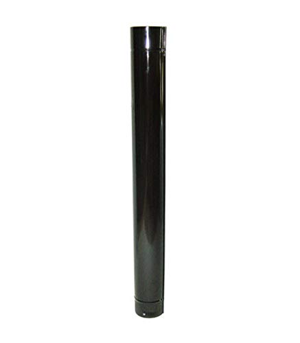 Wolfpack Tubo de Estufa Acero Vitrificado Negro Ø 130 mm, Ideal Estufas de Leña, Chimenea, Alta resistencia, Color Negro Ø