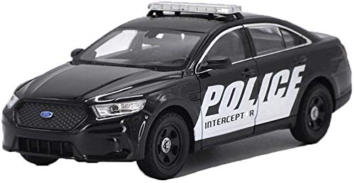 YaPin Model Car 01:24 Ford Taurus Adornos American Road Policía Patrulla Coche de la simulación de aleación Modelo de Coche (Color : Black, Size : 19cm*8cm*7cm)