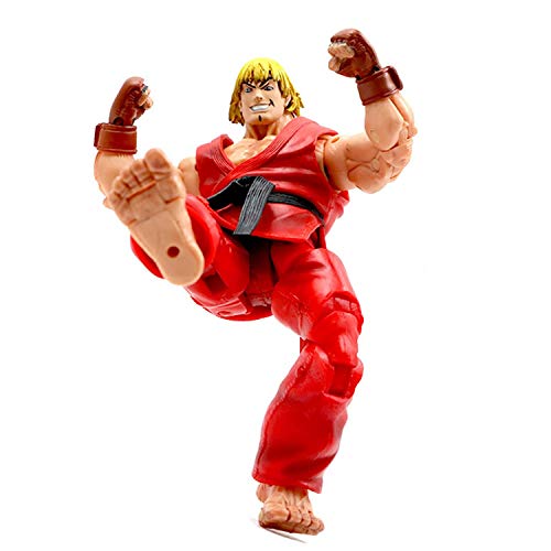 Yizhi Street Fighter Ken Masters Figura Toys 7 Pulgadas de Colección Modelo de Vacaciones Regalo de la Creatividad