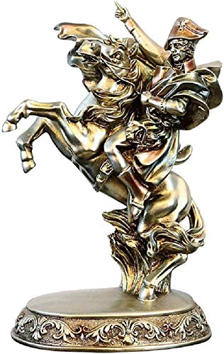 YUJH Estatuas para jardín Estatuas Adorno Figuras Decoración Napoleón Figura Estatua Napoleón Bonaparte Escultura a Caballo Resina Artesanía 13 Pulgadas