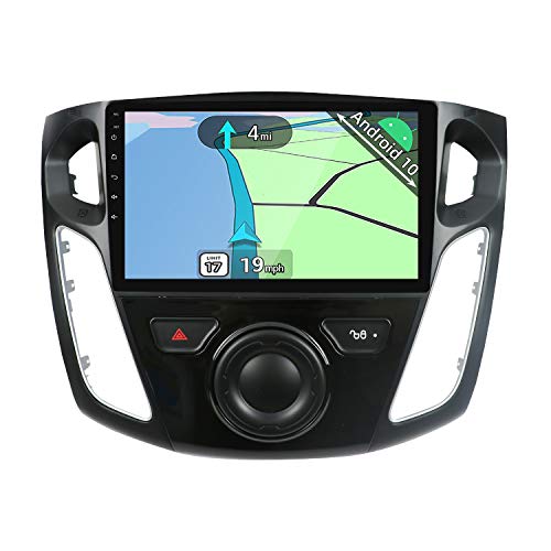 YUNTX Android 10 Autoradio Compatible con Ford Focus(2012-2015) - 2G+32G - 9 pulgadas - GPS 2 Din - Cámara Trasera&Canbus Gratis - Soporte DAB / Mandos de Volante / 4G / WiFi / Bluetooth / MirrorLink