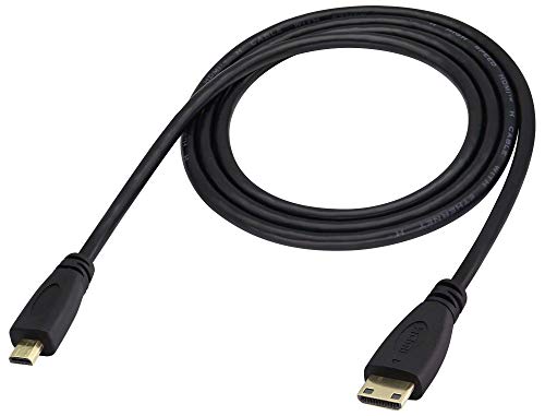 zdyCGTime Adaptador Micro HDMI a Mini HDMI,Cable Micro HDMI de Alta Velocidad 4k,Cable HDMI C a HDMI D,Compatible con cámaras Digitales, tabletas, monitores y Otros Dispositivos. (1 m)