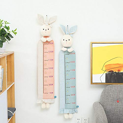 2 uds, Conejo de peluche, medida de altura para niños, tabla de crecimiento colgante para niños, pegatina de pared, regla, conejo de 1,3 metros de altura para niños