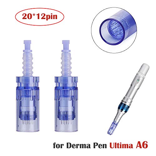 20 Unidades 12 pin cartucho de aguja para Dr.pen A6, Mysweety Microneedles para Electric Derma Microneedle Stamp Pen