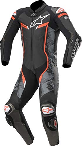 Alpinestars GP Pro V2 - Traje de equitación para hombre, 1 unidad, de piel, compatible con Tech Air, color negro/camuflaje/rojo, 54