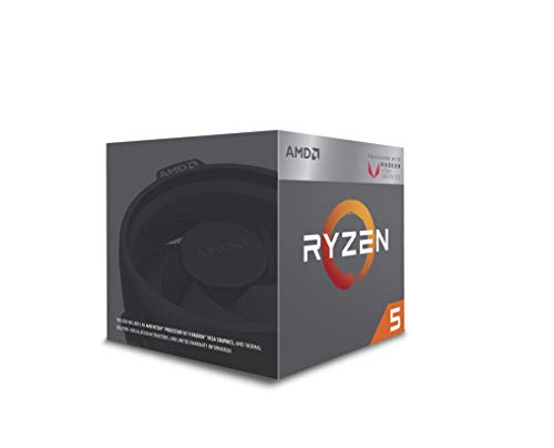 AMD Ryzen 5 2400G - Procesador con Radeon RX Vega11 Graphics (3.6 hasta 3.9 GHz, DDR4 hasta 2933 MHz, 1250 MHz del GPU, L2 / L3 cache: 2 MB + 4 MB, 65 W)