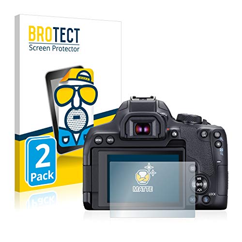 BROTECT Protector Pantalla Anti-Reflejos Compatible con Canon EOS 850D (2 Unidades) Pelicula Mate Anti-Huellas