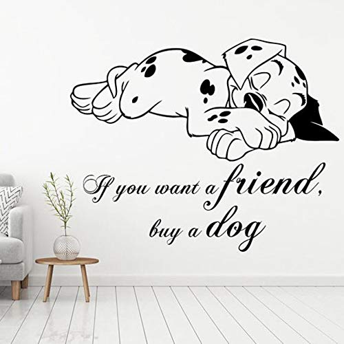Calcomanías de pared para perros mejores amigos animal dormitorio sala de estar guardería decoración del hogar vinilo pegatinas de pared lindo perro arte mural