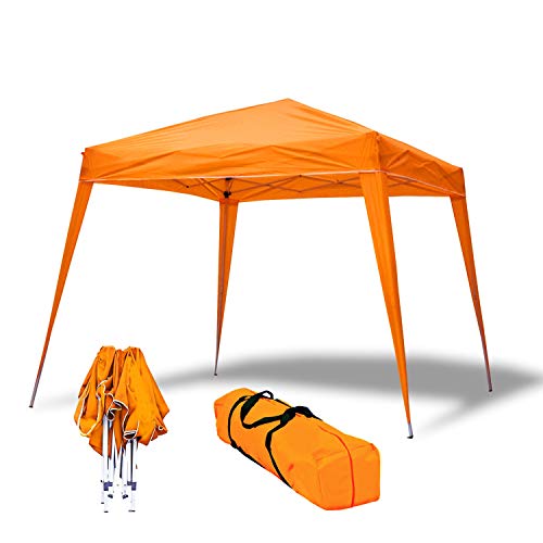 Carpa Plegable 3x3m Compact Naranja de jardín, terraza, Camping, Playa