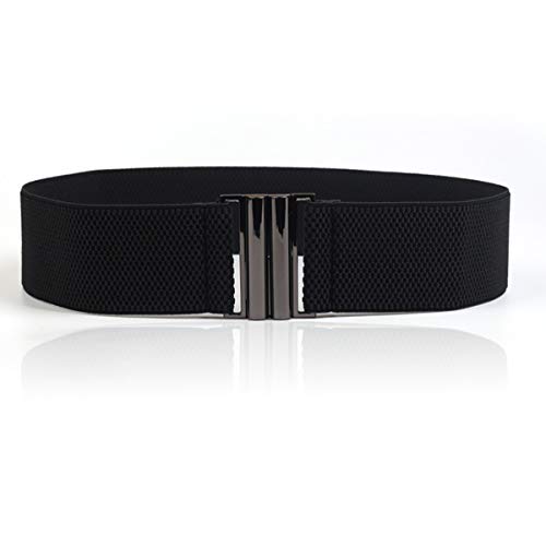 Cinturón elástico ancho de las mujeres Cinturón elástico Vestido de moda Cintura (XL (34"-38"))