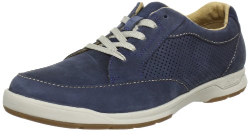 Clarks Stafford Park5, Zapatos de Cordones Derby Hombre, Azul (Navy Nubuck), 41.5 EU