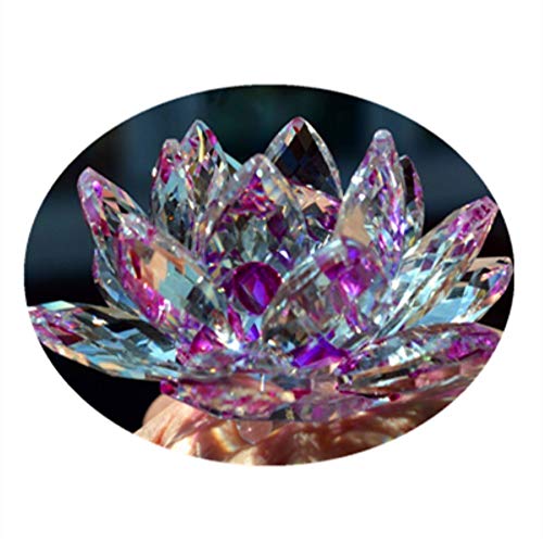 Cristal de cuarzo de cristal de loto de piedra natural y minerales fósiles flor de cristal para la boda de la familia artesanías (8cm)