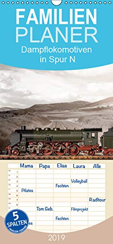 Dampflokomotiven in Spur N - Familienplaner hoch (Wandkalender 2019 , 21 cm x 45 cm, hoch): 13 Motive von Dampfloks in der Spur N (Monatskalender, 14 Seiten )