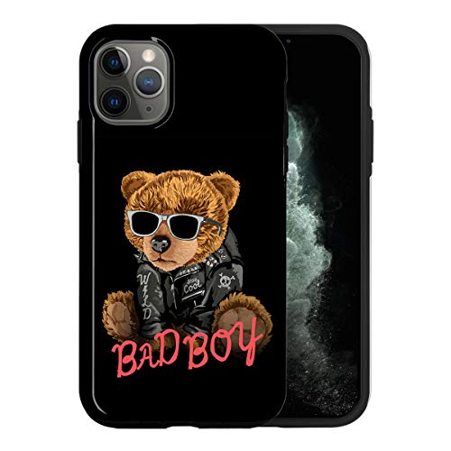 Desconocido iPhone 12 Pro Case, Bad Boy Teddy Print ABC037_1 Case For iPhone 12 Pro Protective Phone Cover, Abstract Funny Gorgeous [Double-Layer, Hard PC + Silicone, Drop Tested]