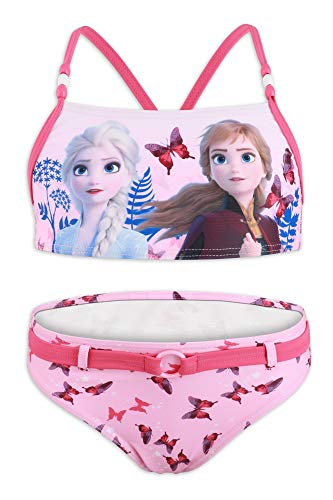 Disney Frozen 2 – Bikini 2 piezas playa piscina – niña – Producto original con licencia oficial 1865 Rosa 8 años