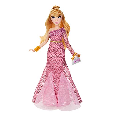 Disney Princess Estilo Series Aurora Fashion Doll, Vestido de Estilo contemporáneo con Pendientes, Bolso y Zapatos, Juguete para niñas de 6 años en adelante