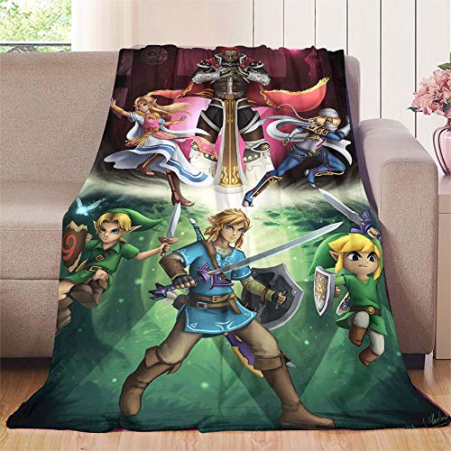 Elliot Dorothy Princess Zelda Super Smash Bros Ultimate manta de cama suave reversible de terciopelo ultra felpa, microfibra, colorido, 35"x60"(W90cmxL152cm)