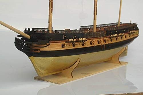 FEIFUSHIDIAN Tipo de buques de guerra británicos clásicos modelo de madera escala 1/75 sorpresa 1794 modelo de barco miniatura (color: modelo C)