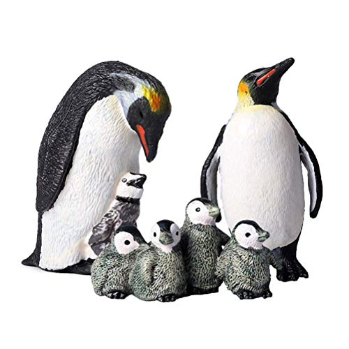 FLORMON Figuras de Animales 7 Piezas Realista Pingüino Modelo de acción El plastico Animal Salvaje Juguetes de Fiesta favores Juguetes educativos de la Granja Forestal Regalo para niños