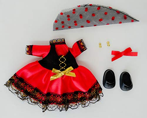 Folk Artesanía Vestido y complementos Regional típico Piconera o Goyesca muñeca Barriguitas de Famosa. Muñeca no incluida en el Lote.