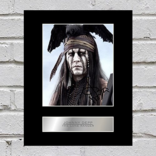 Foto firmada de Johnny Depp The Lone Ranger