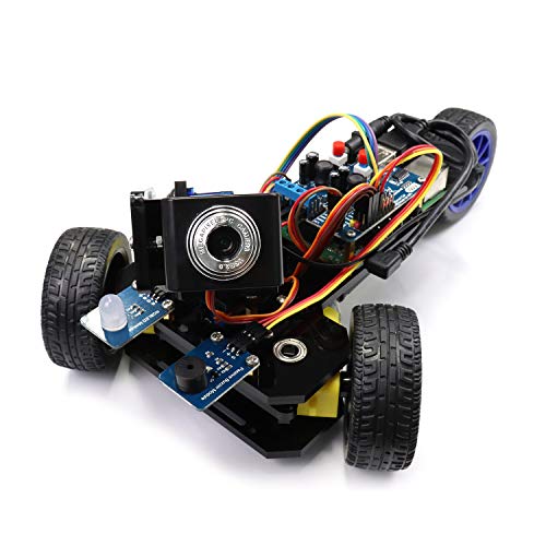 Freenove Three-Wheeled Smart Car Kit for Raspberry Pi 4 B 3 B+ B A+, Robot Project, Tutorial and Code, App Control, Live Video, Ultrasonic Camera Servo Wireless RC