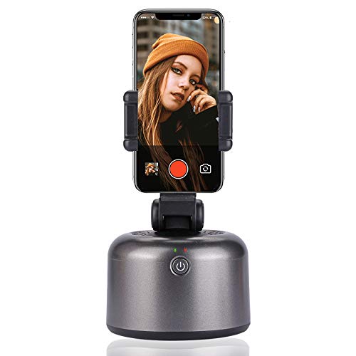 Gimbal Movil Seguimiento de Objetos Faciales, Soporte para Teléfono, Rotación de 360 °, Disparo Automático para Selfies, Video, Toma de Fotos, 1 Pieza (Gris)
