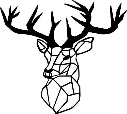 Hansmeier Escultura de Metal | Deer Head | 42x47cm | Moderno Escultura de Ciervo | Figura Escultura Decorativa (Deer Head)