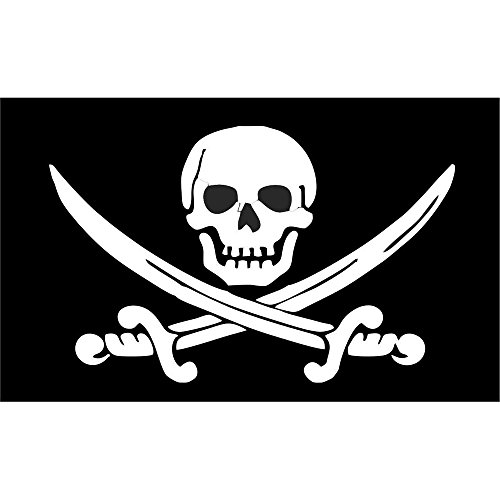 Haobase Bandera diseño de Calavera Pirata y Cruz de Sabres