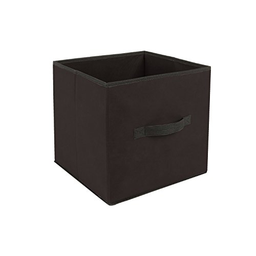 ID Space - Lote de 2 cajas de almacenaje para muebles (31 x 31 cm), color negro