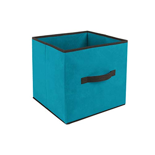 ID Space - Lote de 2 cajas de almacenaje para muebles (31 x 31 cm), color turquesa