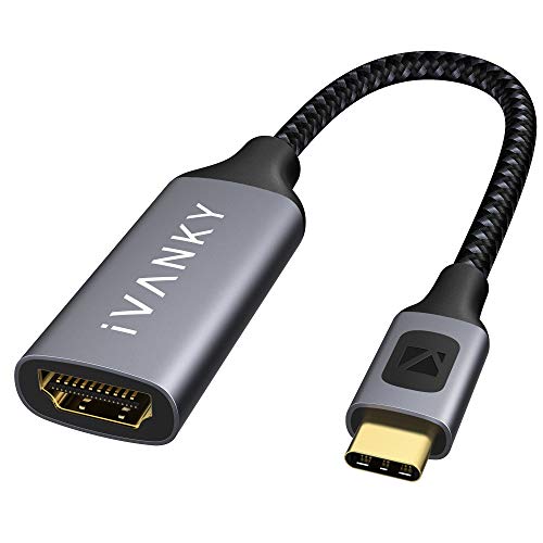 IVANKY Adaptador USB C a HDMI 4K@60Hz, Adaptador USB Tipo C a HDMI, Compatible con iPad Pro 2018, MacBook Pro, Surface Book 2/Go, Galaxy S9/S10 y más