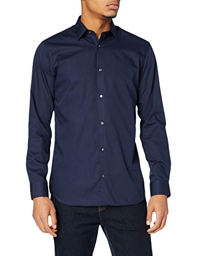 Jack & Jones Jprnon Iron Shirt L/s Noos Camisa, Azul (Navy Blazer Fit:Slim Fit), X-Large para Hombre