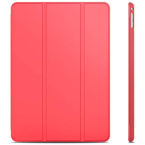 JETech Funda para iPad Air 2, Carcasa con Soporte Función, Auto-Sueño/Estela (Rojo)