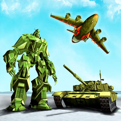 Juego de transporte del ejército de EE. UU .: tanque de transformación de robots y avión del ejército