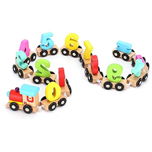 Juguete de tren pequeño, uso prolongado Hermoso juguete de tren de madera seguro no tóxico, de madera para niños Desarrollo infantil Bebé