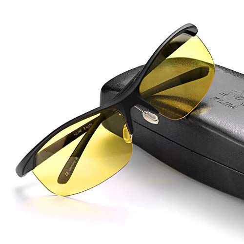 KLIM Eagle - Gafas de conducción para Hombre y Mujer + Mejoran la visión Nocturna y Seguridad al Volante + Gafas polarizadas con protección UV para Conducir, Exterior, Deportes + Nuevas 2020