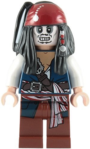 LEGO Piratas Del Caribe: Capitán Jack Sparrow (Skeleton) Minifigura