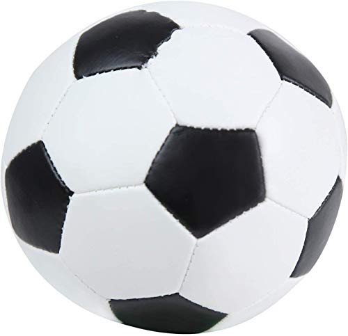 Lena 62177 Soft - Balón de fútbol (13 cm, para Interior y Exterior, para niños y niñas, a Partir de 12 Meses), Color Blanco y Negro