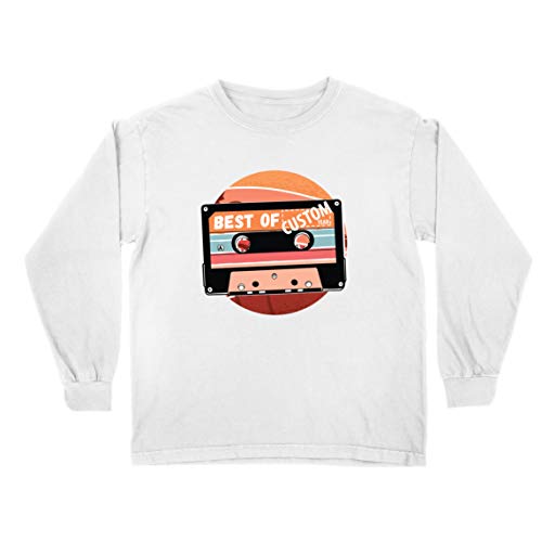 lepni.me Camiseta para Niño/Niña Cassette Antiguo Lo Mejor del año 80, 90, 70 (3-4 Years Blanco Multicolor)