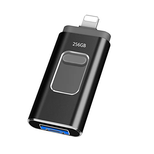 Licyley Pendrive 256GB para iPhone y iPad Memoria USB 256GB USB 3.0 OTG PhotoStick Flash Drive Memory Stick Expansión de Memoria para iPhone,Android, PC