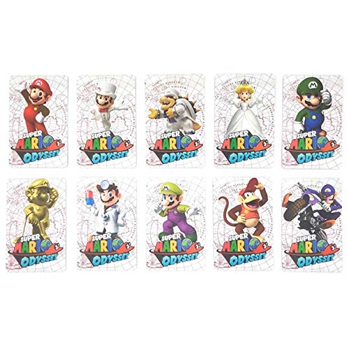 MIAOGOU Super Mario Juguete Conjunto Completo 10pcs NFC Tag Super Mario Odyssey Game Card For Amiibo Printing Card Tag Ntag215 Prined Sticker NS Switch Wiiu