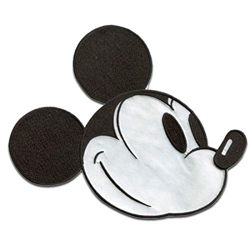 Mickey Mouse 90 Años XL 01 cabeza noventa Edición especial Disney - Parches termoadhesivos bordados aplique para ropa, tamaño: 20 x 16 cm