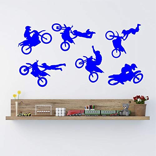 Motor Cross Freestyle Silhouette Set 6 Wall Art Quality New Stickers