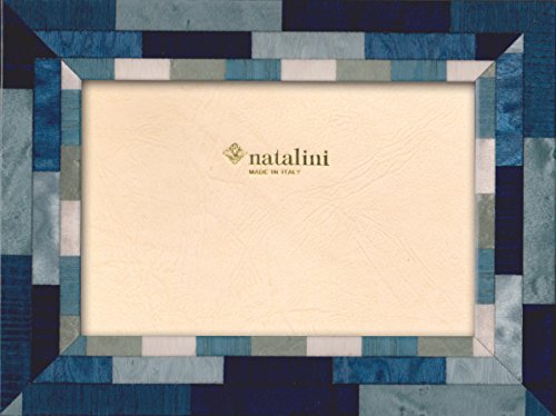 Natalini MIRA BLU \ B \ A 13 x 18 Marco de Fotos de Cristal y Madera, 23 x 18 x 1,5 cm