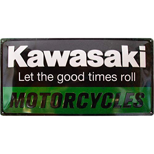 Nostalgic-Art Kawasaki – Parts – Idea de regalo para los amantes de la moto retro de metal – Placa de metal vintage – 25 x 50 cm